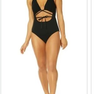 Celebrity Pink Black Cutout One-Piece Swimsuit